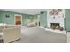 Spacious living room with fireplace and green walls at 1510 Jahnz Ave, Summerville, SC 29485