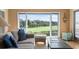 Living room showcasing a large window with scenic views and cozy seating at 2473 High Hammock Rd, Seabrook Island, SC 29455