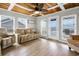 Relaxing living room with ocean views and comfortable seating at 144 Palmetto Blvd, Edisto Island, SC 29438