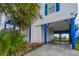 Covered parking under home near beach access at 144 Palmetto Blvd, Edisto Island, SC 29438