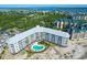 Aerial view of building, pool, and surrounding area at 9002 Palmetto Dr # 512, Isle of Palms, SC 29451