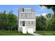 Three-story home with gray siding, white trim, and a two-car garage at 1094 Glenshaw St, North Charleston, SC 29405