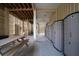 Shared storage area with individual lockers and picnic table at 3002 Palmetto Blvd # 6, Edisto Beach, SC 29438