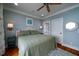 King size bed, ensuite bathroom access, and serene ocean view at 3002 Palmetto Blvd # 6, Edisto Beach, SC 29438