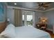 King bedroom with ocean views and access to a private balcony at 3002 Palmetto Blvd # 6, Edisto Beach, SC 29438