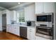 Modern kitchen with white shaker cabinets and stainless steel appliances at 3002 Palmetto Blvd # 6, Edisto Beach, SC 29438