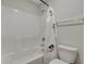 Clean bathroom with a tub shower and mermaid-themed shower curtain at 601 Yellow Leaf Ln, Summerville, SC 29486