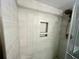 Shower with built-in seat and storage niche at 3701 Docksite Rd # 113, Edisto Island, SC 29438