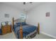 Bedroom with double bed and wooden frame at 513 Abigail St, Moncks Corner, SC 29461