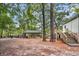 Spacious backyard with picnic shelter and mature trees at 410 Four Holes Road, Dorchester, SC 29437
