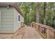 Wooden deck and stairs leading to backyard at 410 Four Holes Road, Dorchester, SC 29437