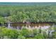 Aerial view of a riverfront property at 410 Four Holes Road, Dorchester, SC 29437