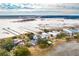 Bird's eye view of waterfront homes and private docks at 924 W Oceanview Rd, Charleston, SC 29412