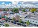 Aerial view showcasing a commercial building and its surroundings at 487 King St # 202 Penthouse, Charleston, SC 29403