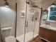 Walk-in shower with modern fixtures and glass enclosure at 2407 Lantern St, Charleston, SC 29414