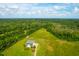 Aerial view showcasing a house with a large green surrounding at 3238 Plow Ground Rd, Johns Island, SC 29455