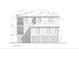 Architectural drawing of the house's right side elevation at 3703 Hartnett Blvd, Isle of Palms, SC 29451
