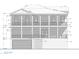 Architectural drawing of the house's left side elevation at 3703 Hartnett Blvd, Isle of Palms, SC 29451