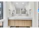 Modern bathroom with quartz vanity and a large walk-in shower at 4910 Green Dolphin Way, Kiawah Island, SC 29455