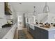 Modern kitchen with island, farmhouse sink, and stainless steel appliances at 15 Tidewater Ln, Summerville, SC 29486