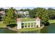 White gazebo on the lakefront in a charming community at 106 W Shipyard Rd, Mount Pleasant, SC 29464