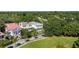 Aerial view of upscale homes and tree-lined streets at 106 W Shipyard Rd, Mount Pleasant, SC 29464
