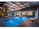 Relaxing pool and spa at sunset, covered lanai at Lot 93 Lady Banks Ln, Hollywood, SC 29470