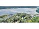 Wide aerial view of waterfront property and homes at Lot 93 Lady Banks Ln, Hollywood, SC 29470
