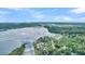 Aerial view of waterfront homes and lush landscape at Lot 93 Lady Banks Ln, Hollywood, SC 29470