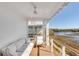 Spacious deck with seating and scenic water views at 9844 Haven Loop, Johns Island, SC 29455