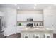 Modern kitchen with white cabinets, granite countertops, and island at 509 Frutchey Ct, Summerville, SC 29486
