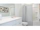 Bathroom with shower/tub combo and white vanity at 509 Frutchey Ct, Summerville, SC 29486