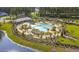 Community pool with lounging areas and cabana at 509 Frutchey Ct, Summerville, SC 29486