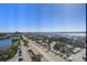 Aerial view showcasing the property's waterfront location and surrounding neighborhood at 14 Lockwood Dr # 10D, Charleston, SC 29401