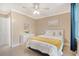 Bright bedroom with a queen bed, ceiling fan, and dresser at 525 Parkdale Drive, Charleston, SC 29414