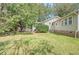 Large backyard with green grass and mature trees at 525 Parkdale Drive, Charleston, SC 29414