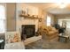 Cozy living room featuring a fireplace and comfortable seating at 309 Wintergreen Rd, Walterboro, SC 29488