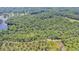Aerial view showing a large wooded lot with a pond and a nature trail at 00 Handsome Dr, Johns Island, SC 29455