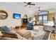 Ocean view bedroom with bunk beds and seating area at 1408 Palmetto Blvd, Edisto Island, SC 29438