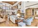 Bright living room with hardwood floors, fireplace and high ceilings at 1408 Palmetto Blvd, Edisto Island, SC 29438