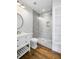 Contemporary bathroom with walk-in shower and white vanity at 3583 Somerset Hills Ct, Mount Pleasant, SC 29466