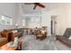 Spacious living room with hardwood floors, and vaulted ceilings at 1712 Live Oak Park, Seabrook Island, SC 29455