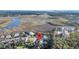 Wide aerial view of the property's location near waterways at 1000 Rivershore Rd, Charleston, SC 29492