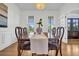 Formal dining room featuring hardwood floors, a chandelier, and large windows at 1000 Rivershore Rd, Charleston, SC 29492