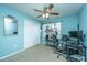 Home office with desk, chair, and ample natural light at 7201 Sweetgrass Blvd, Hanahan, SC 29410