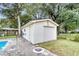 View of the detached garage in the backyard at 104 Vanburen Ave, Ladson, SC 29456