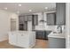 Modern kitchen with gray cabinets and white island at 2802 Lacy St, North Charleston, SC 29406