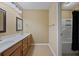 Double vanity bathroom with a shower at 209 Grand Oaks Dr, Ladson, SC 29456