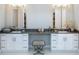 Double vanity bathroom with grey countertops and white cabinets at 1679 Siloh Dr # 494, Mount Pleasant, SC 29466