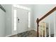 Front entry with hardwood floors, staircase, and chair lift at 575 Rosings Dr, Summerville, SC 29486